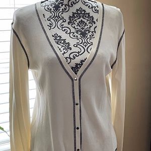 Chereskin Cardigan with Snaps in Excellent Cond